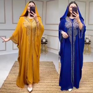 Rhinestone Beaded Plus Size Robe